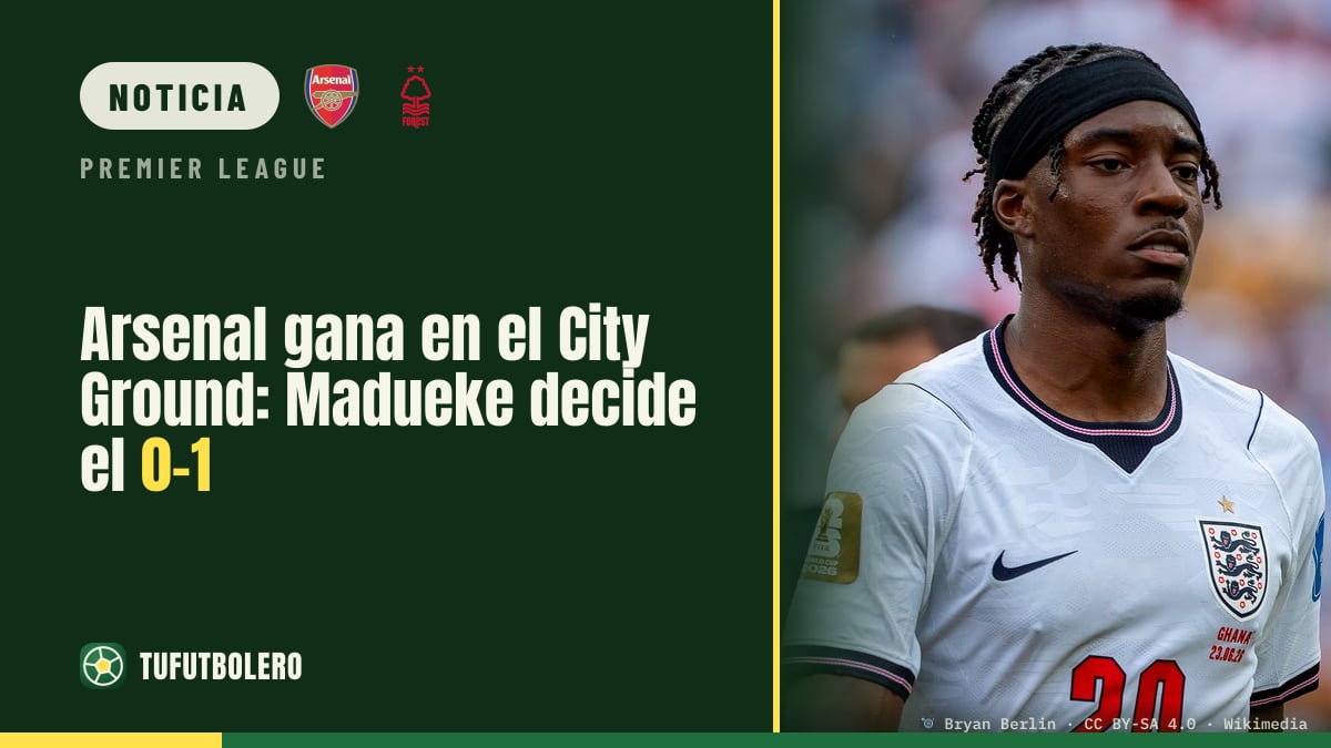 Arsenal gana en el City Ground: Madueke decide el 0-1