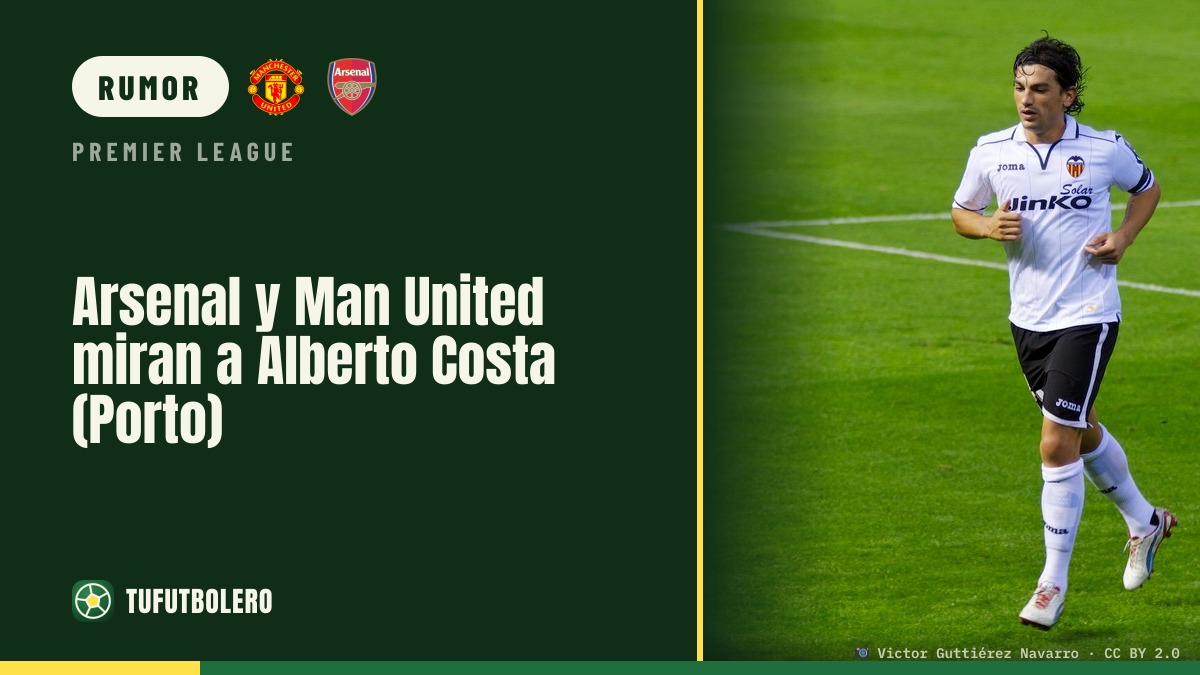 Arsenal y Man United miran a Alberto Costa (Porto)