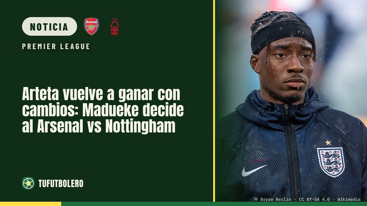 Arteta vuelve a ganar con cambios: Madueke decide al Arsenal vs Nottingham