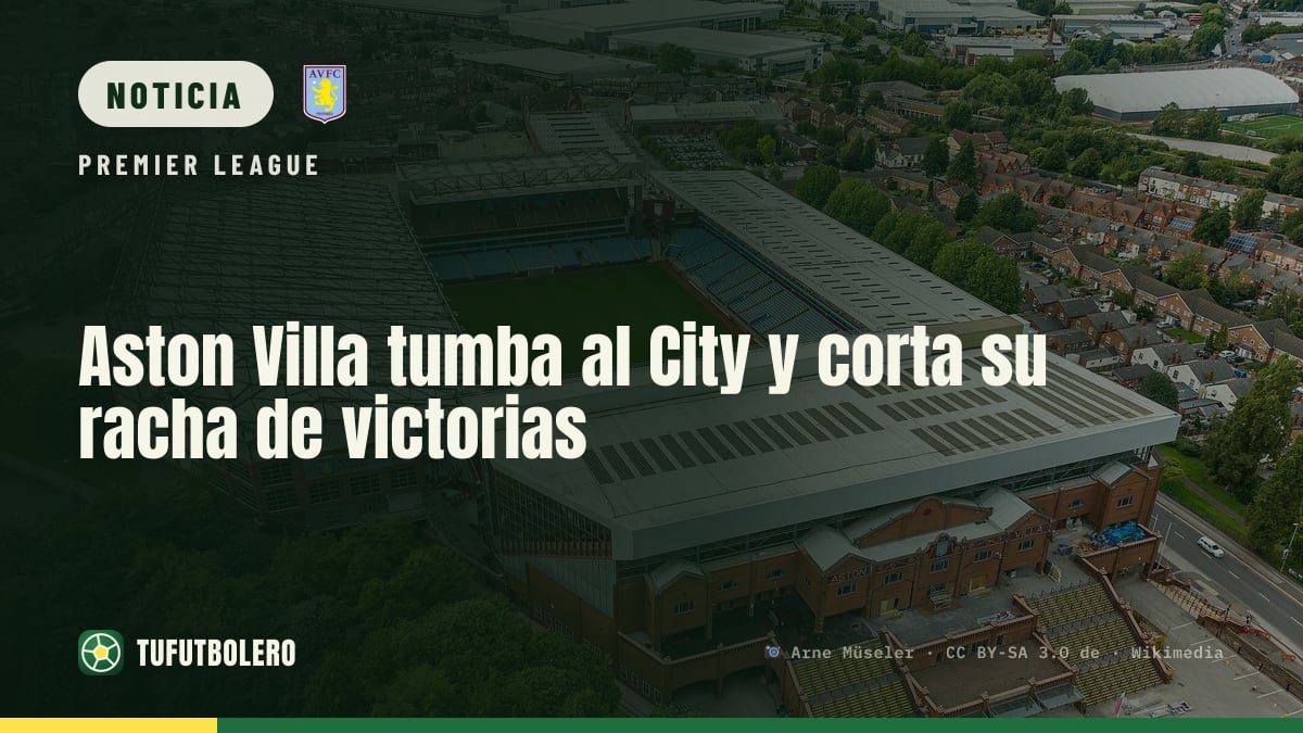 Aston Villa tumba al City y corta su racha de victorias