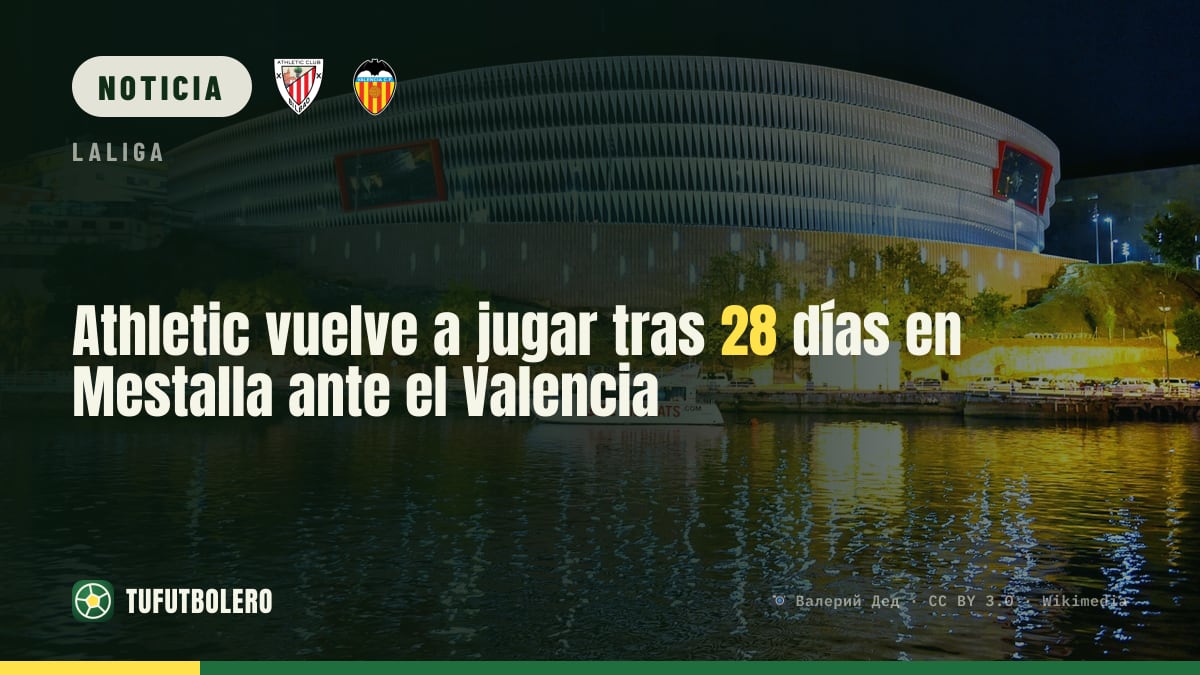 Athletic vuelve a jugar tras 28 días en Mestalla ante el Valencia