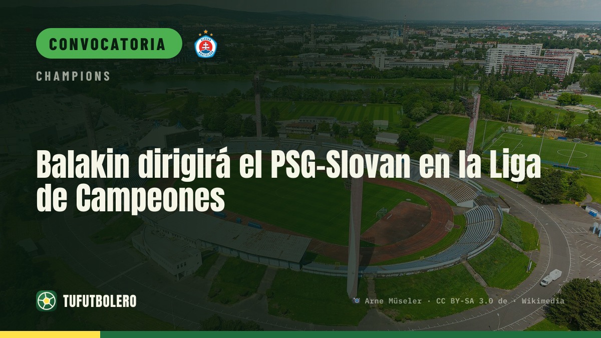 Balakin dirigirá el PSG-Slovan en la Liga de Campeones