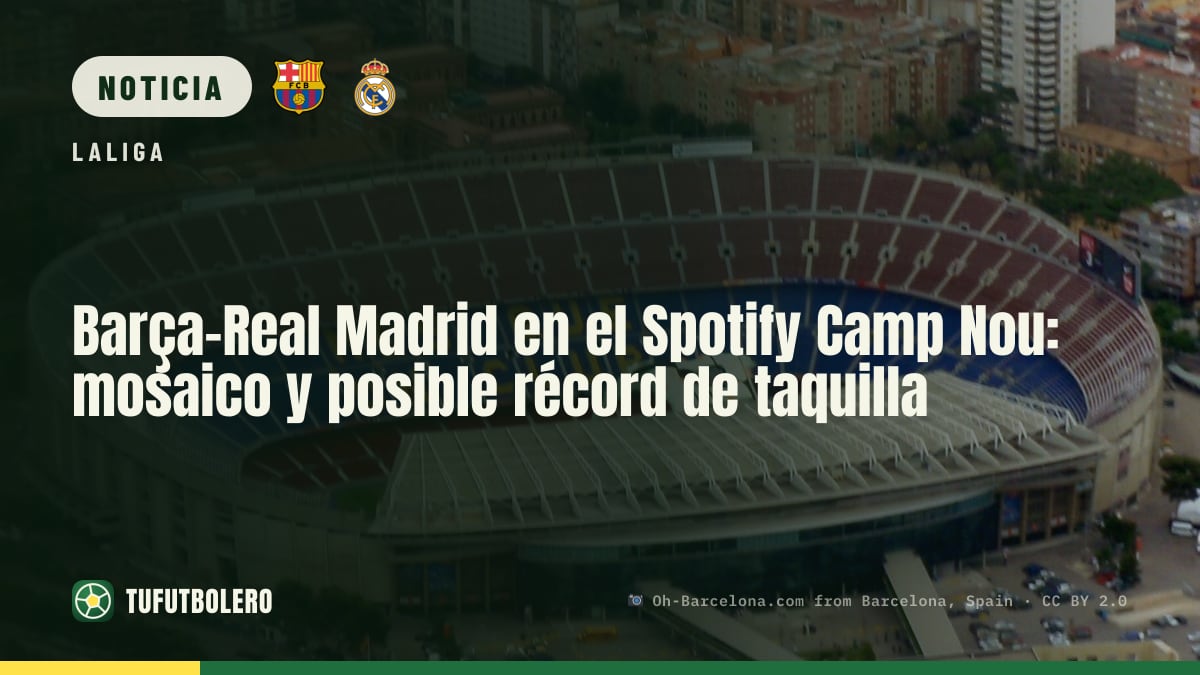 Barça-Real Madrid en el Spotify Camp Nou: mosaico y posible récord de taquilla