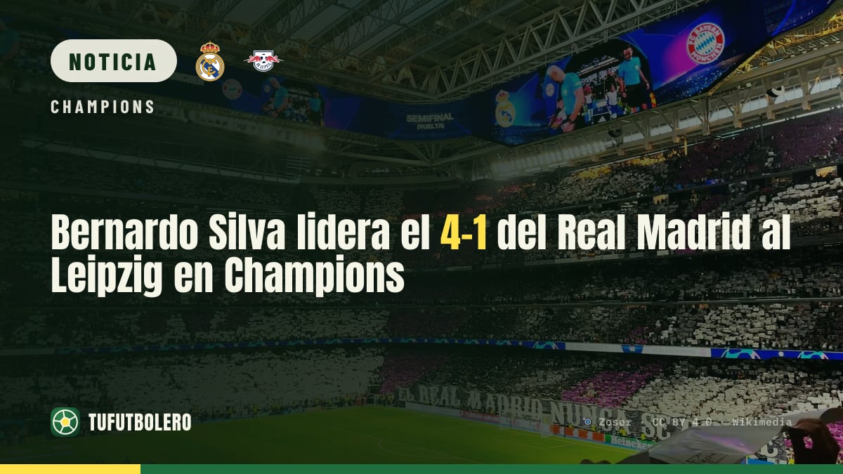 Bernardo Silva lidera el 4-1 del Real Madrid al Leipzig en Champions