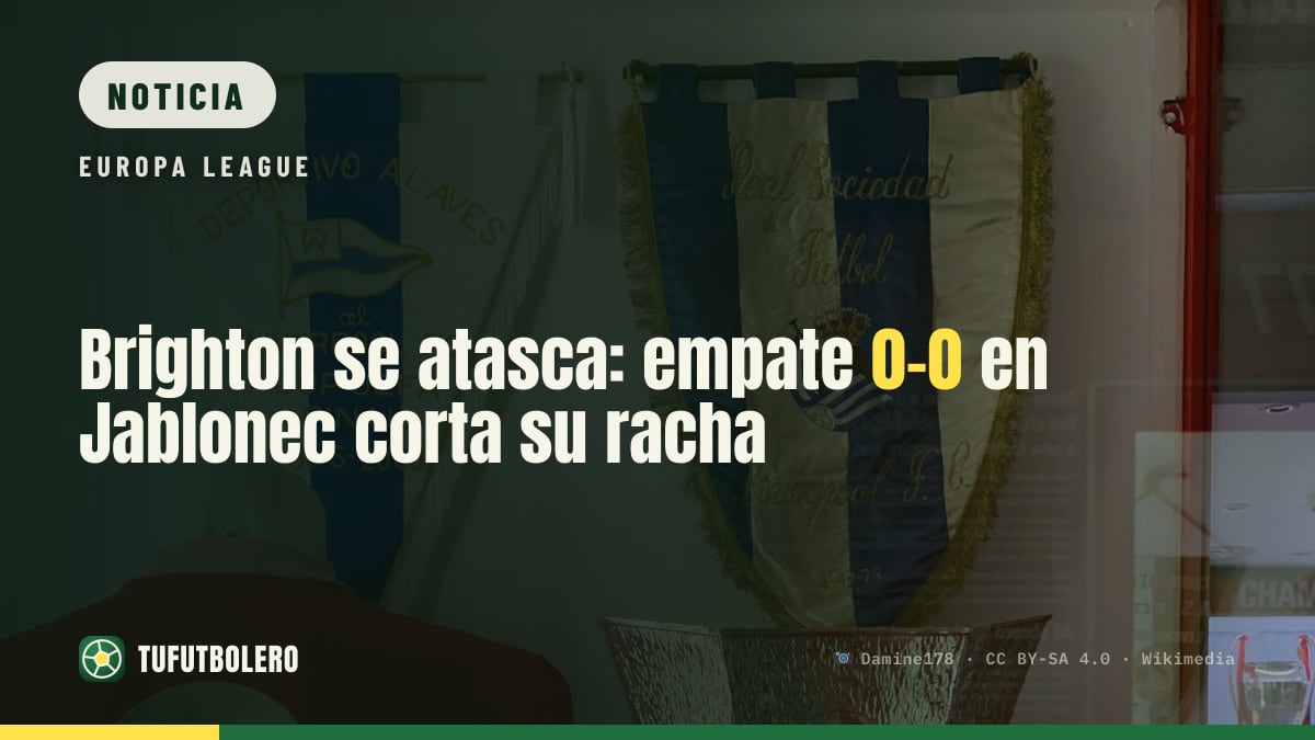 Brighton se atasca: empate 0-0 en Jablonec corta su racha