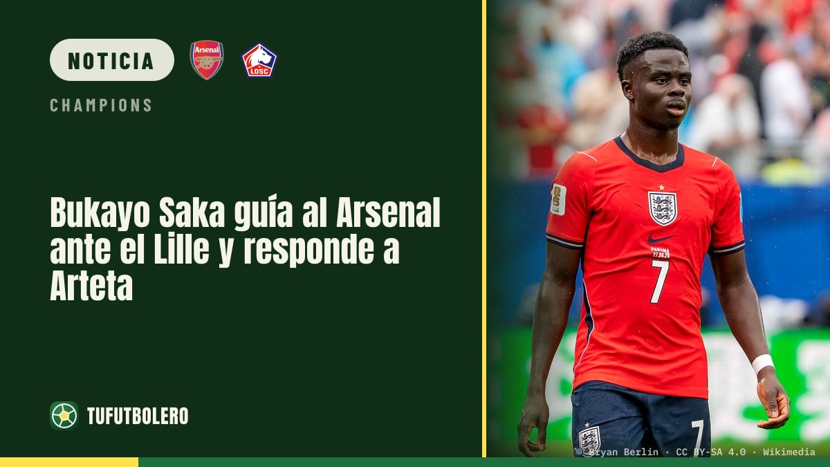 Bukayo Saka guía al Arsenal ante el Lille y responde a Arteta