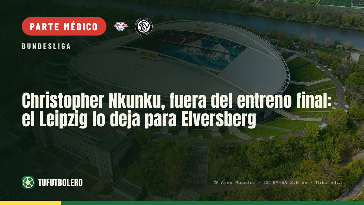 Christopher Nkunku, fuera del entreno final: el Leipzig lo deja para Elversberg