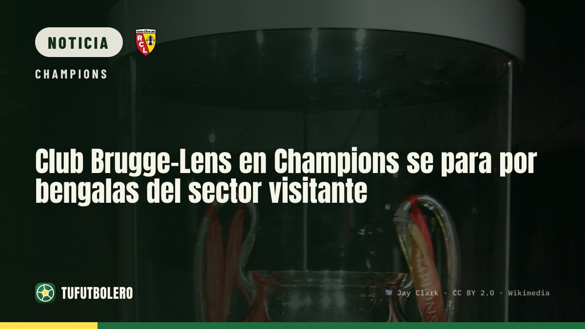 Club Brugge-Lens en Champions se para por bengalas del sector visitante