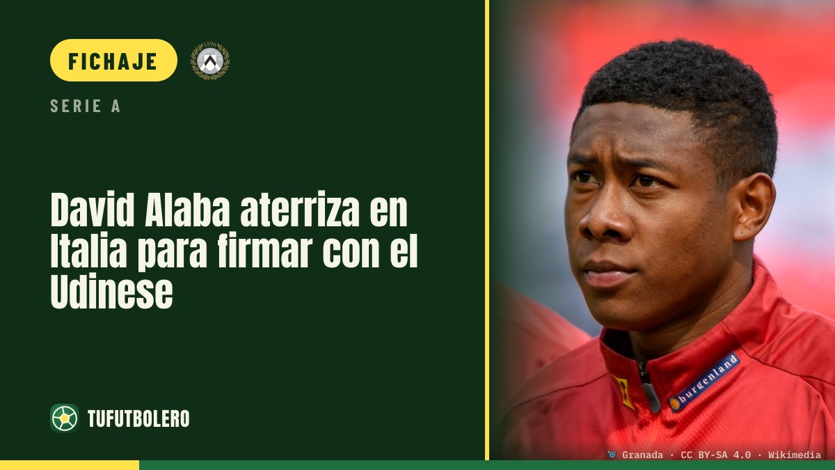 David Alaba aterriza en Italia para firmar con el Udinese