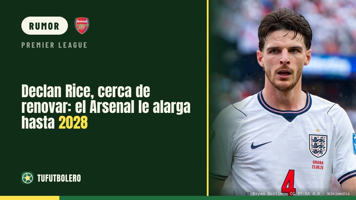 Declan Rice, cerca de renovar: el Arsenal le alarga hasta 2028