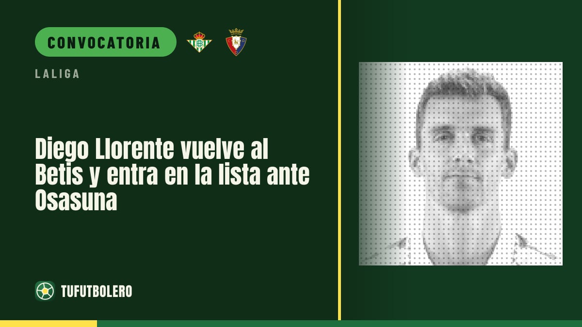 Diego Llorente vuelve al Betis y entra en la lista ante Osasuna