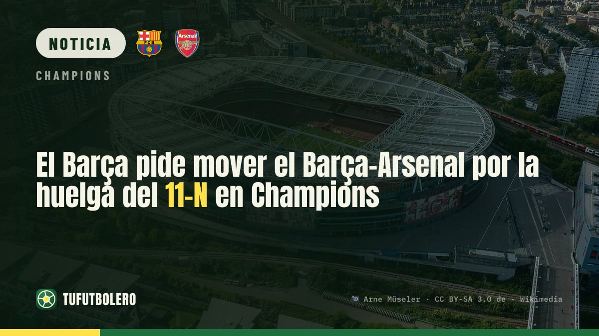 El Barça pide mover el Barça-Arsenal por la huelga del 11-N en Champions