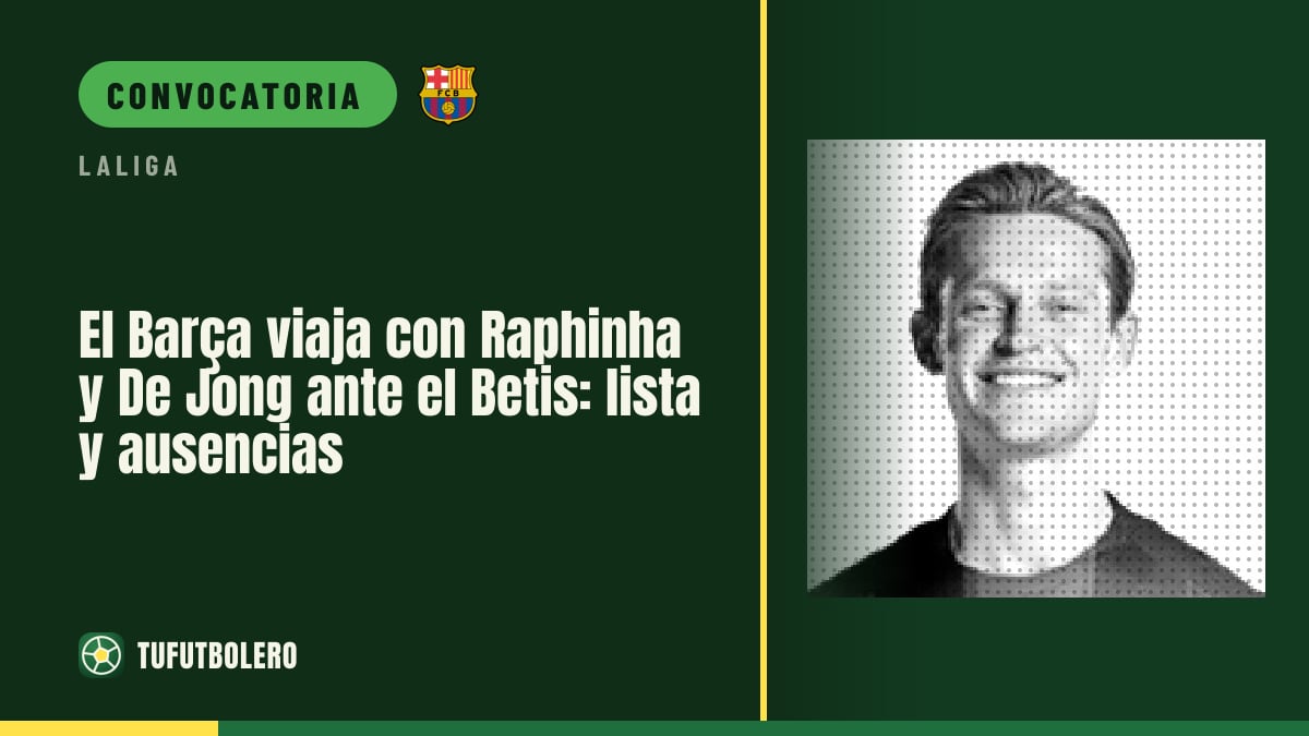El Barça viaja con Raphinha y De Jong ante el Betis: lista y ausencias