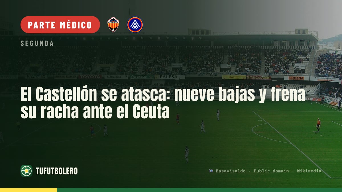 El Castellón se atasca: nueve bajas y frena su racha ante el Ceuta