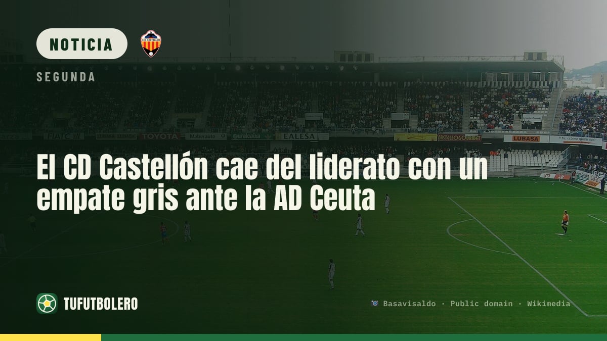 El CD Castellón cae del liderato con un empate gris ante la AD Ceuta