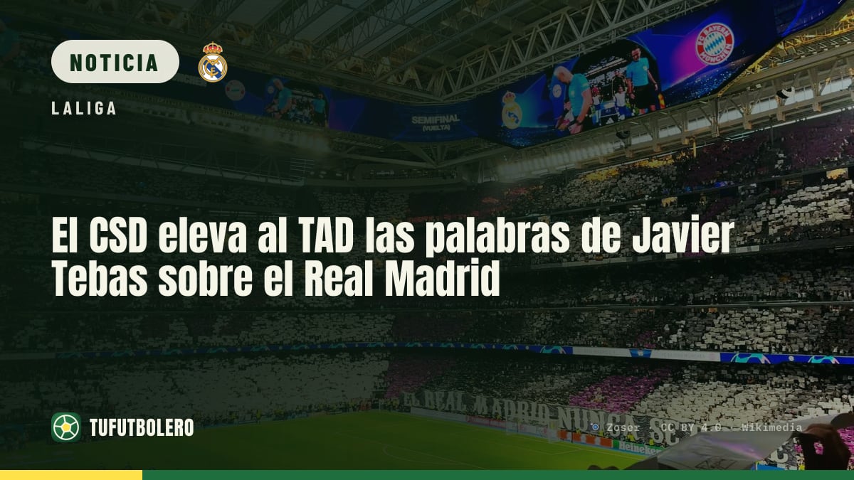 El CSD eleva al TAD las palabras de Javier Tebas sobre el Real Madrid