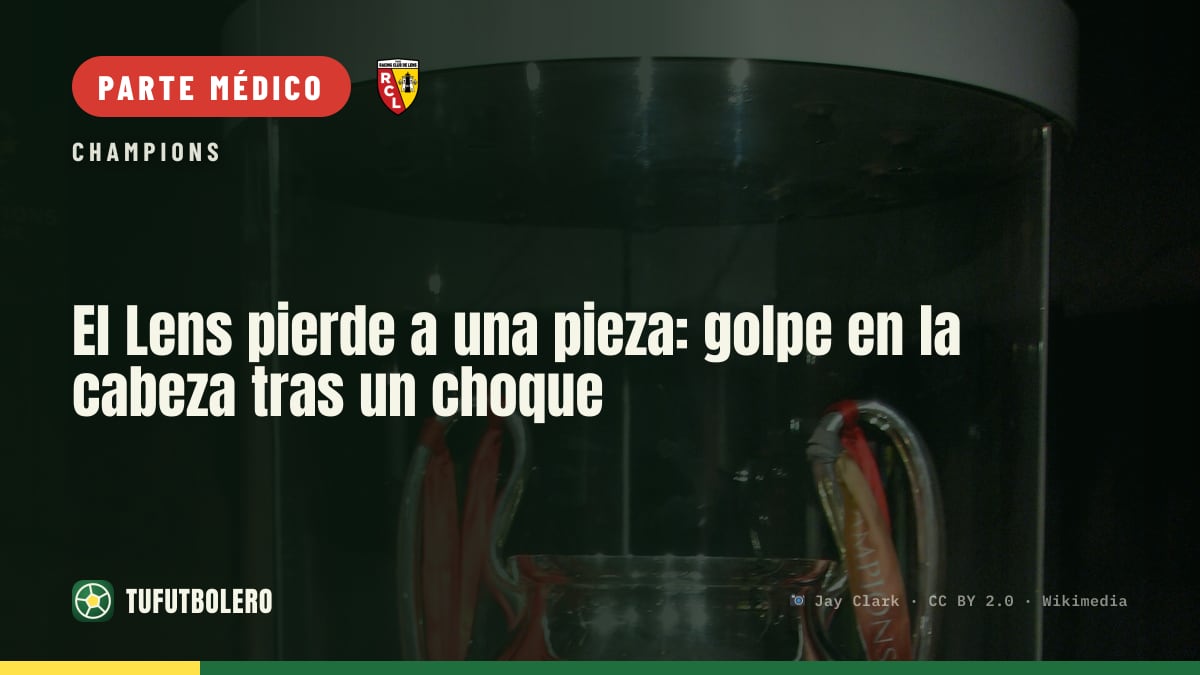 El Lens pierde a una pieza: golpe en la cabeza tras un choque