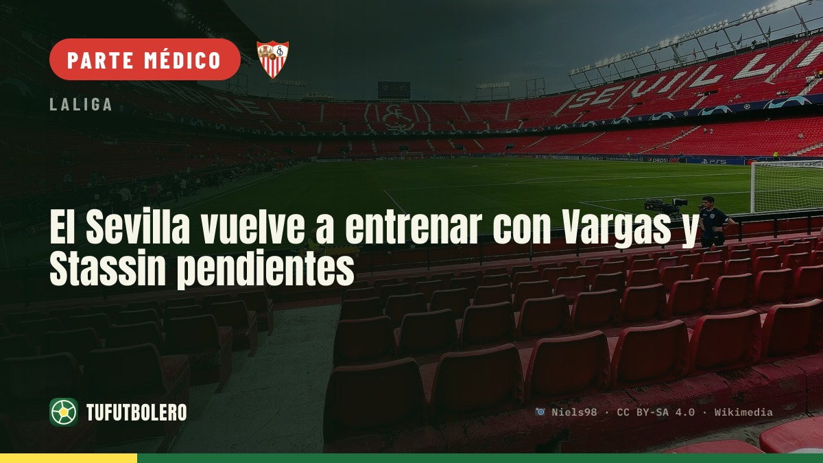 El Sevilla vuelve a entrenar con Vargas y Stassin pendientes