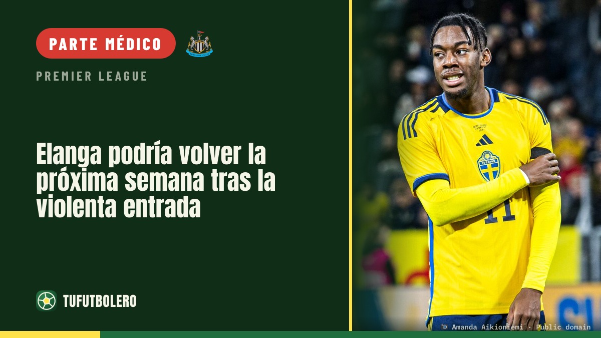 Elanga podría volver la próxima semana tras la violenta entrada