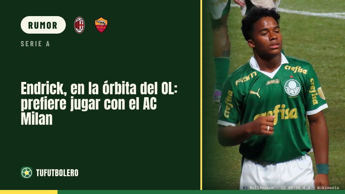 Endrick, en la órbita del OL: prefiere jugar con el AC Milan
