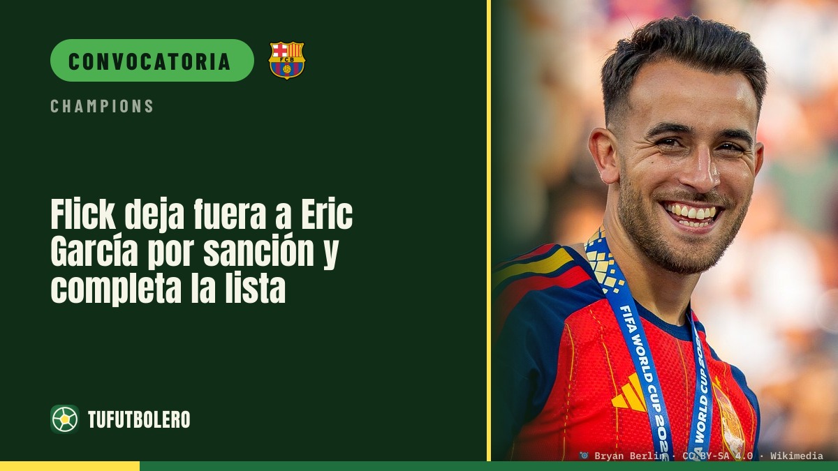 Flick deja fuera a Eric García por sanción y completa la lista