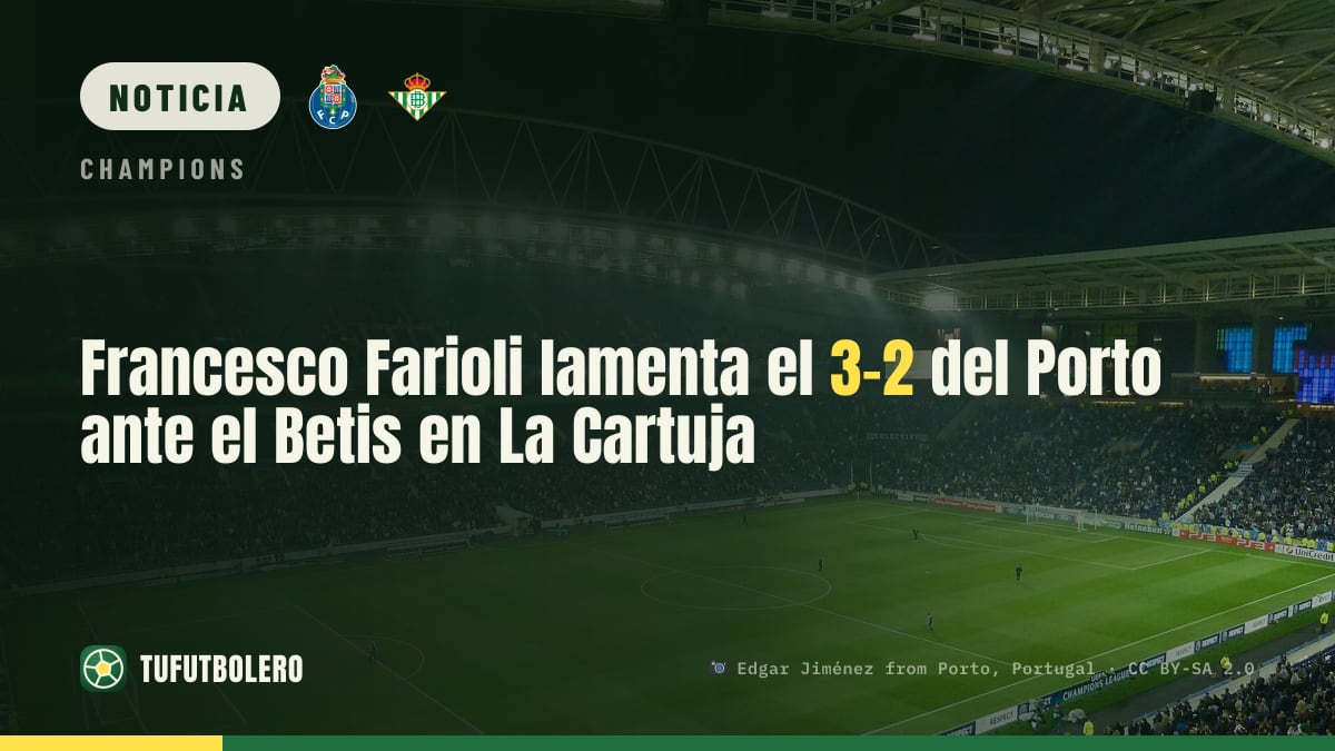 Francesco Farioli lamenta el 3-2 del Porto ante el Betis en La Cartuja