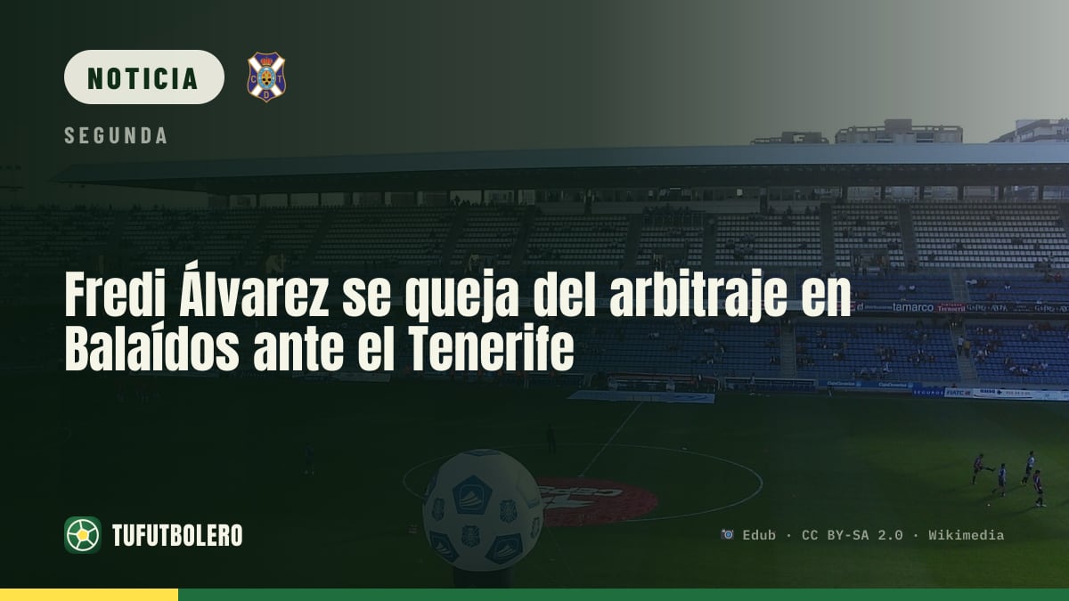 Fredi Álvarez se queja del arbitraje en Balaídos ante el Tenerife