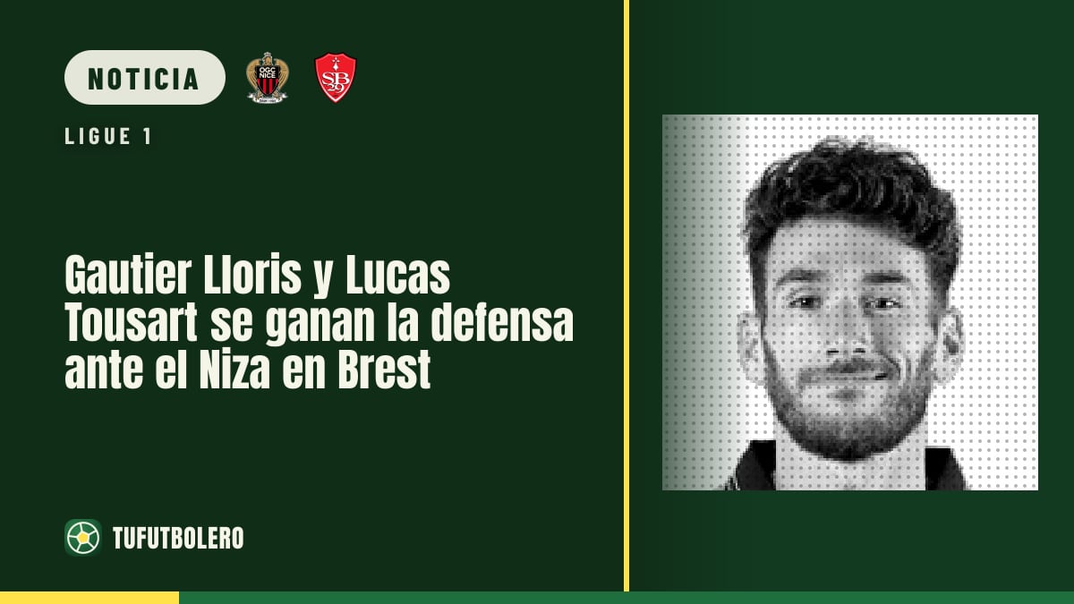 Gautier Lloris y Lucas Tousart se ganan la defensa ante el Niza en Brest