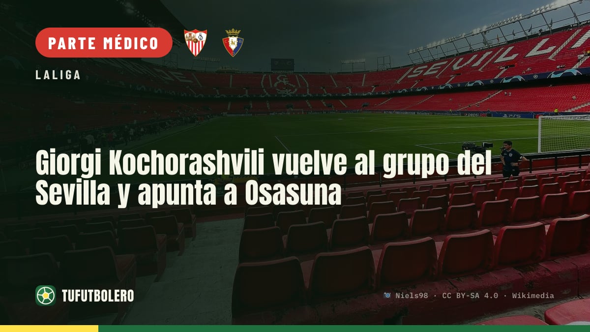 Giorgi Kochorashvili vuelve al grupo del Sevilla y apunta a Osasuna