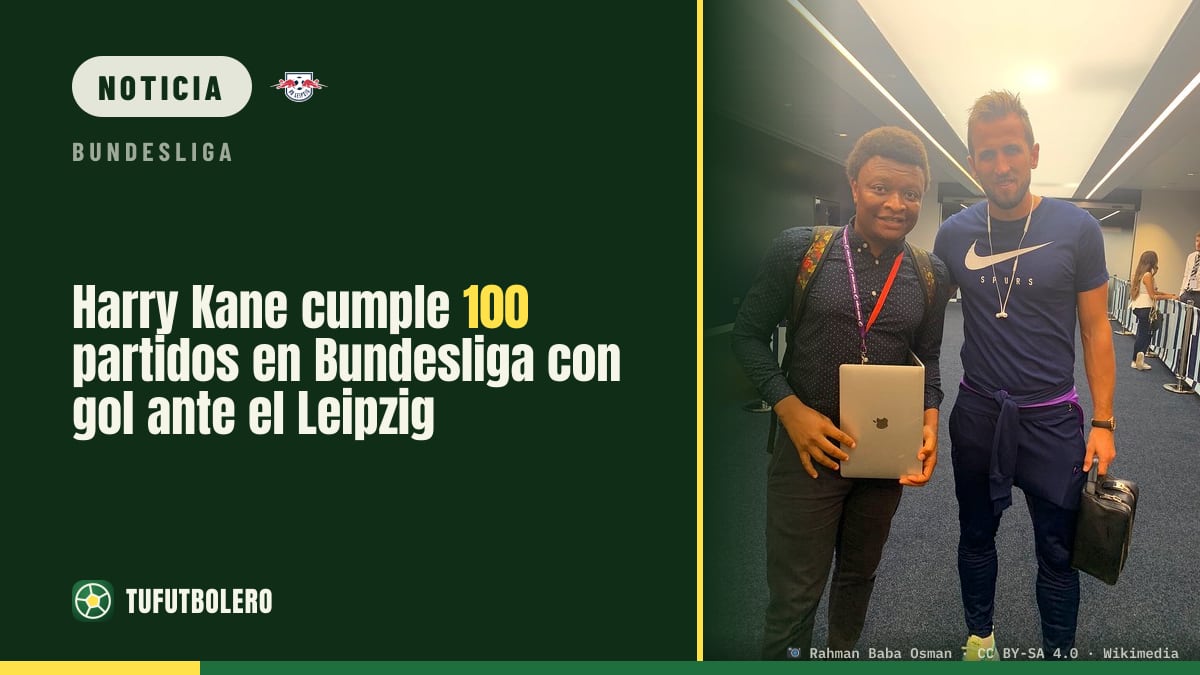 Harry Kane cumple 100 partidos en Bundesliga con gol ante el Leipzig