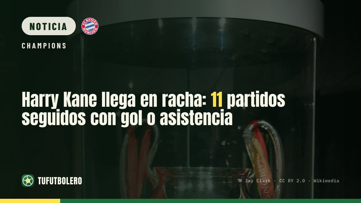 Harry Kane llega en racha: 11 partidos seguidos con gol o asistencia