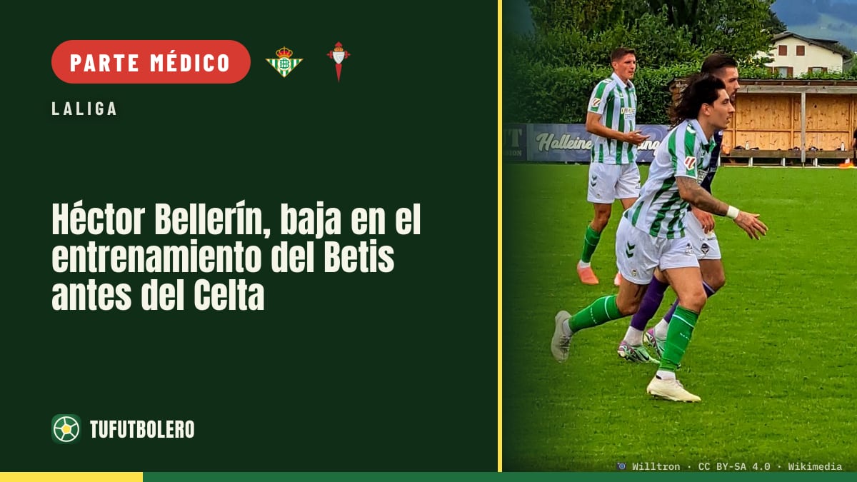 Héctor Bellerín, baja en el entrenamiento del Betis antes del Celta
