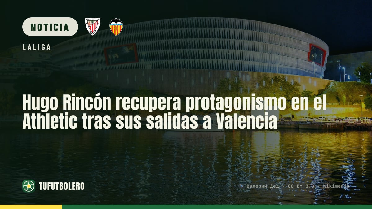 Hugo Rincón recupera protagonismo en el Athletic tras sus salidas a Valencia