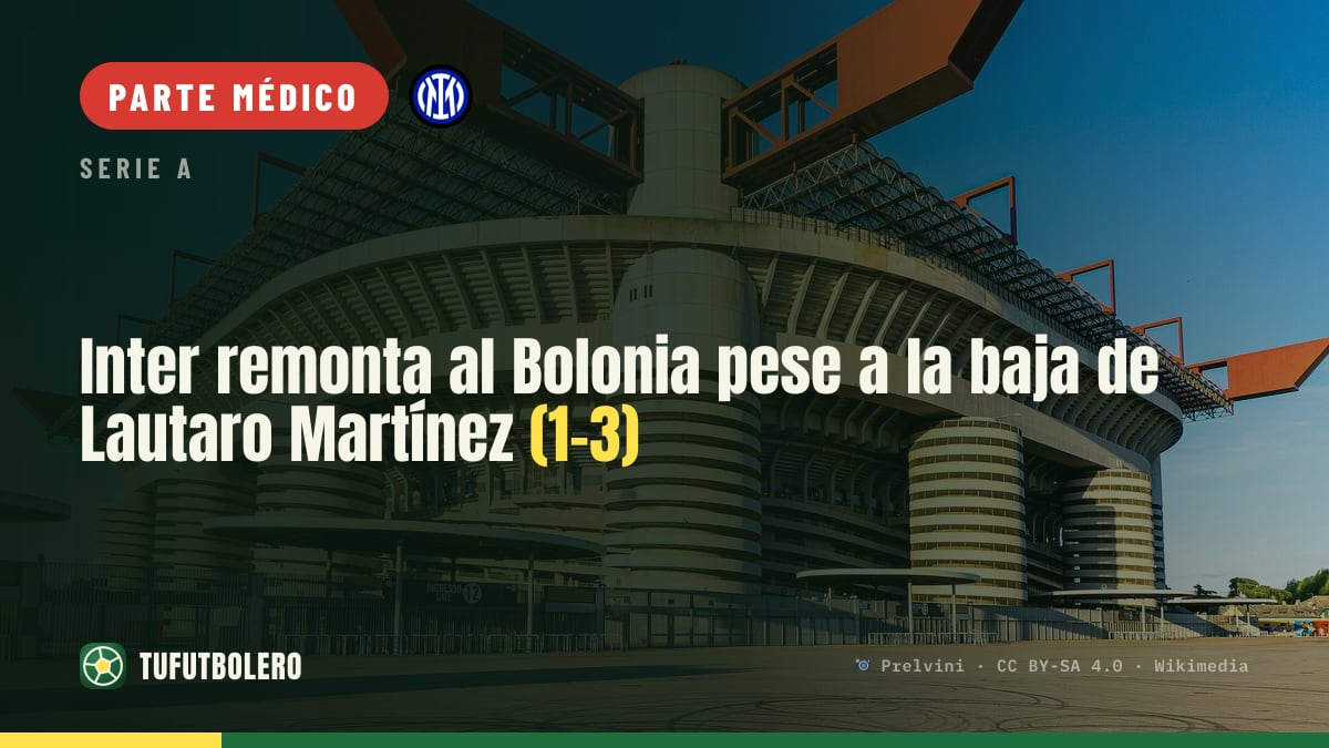 Inter remonta al Bolonia pese a la baja de Lautaro Martínez (1-3)