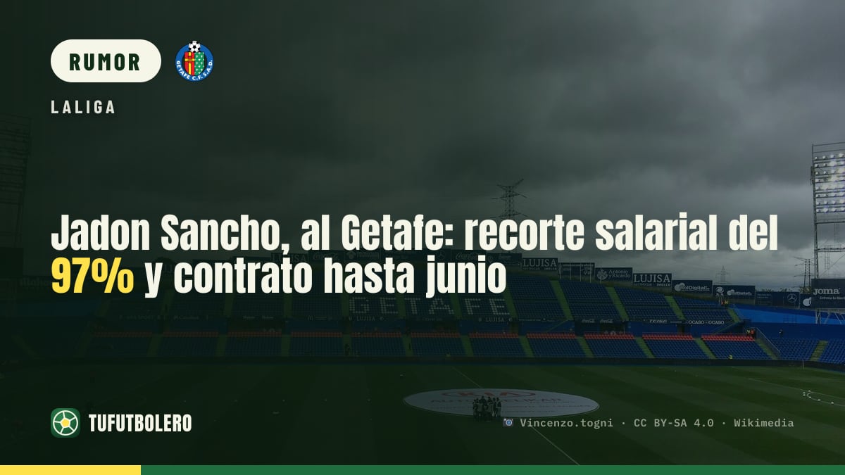 Jadon Sancho, al Getafe: recorte salarial del 97% y contrato hasta junio