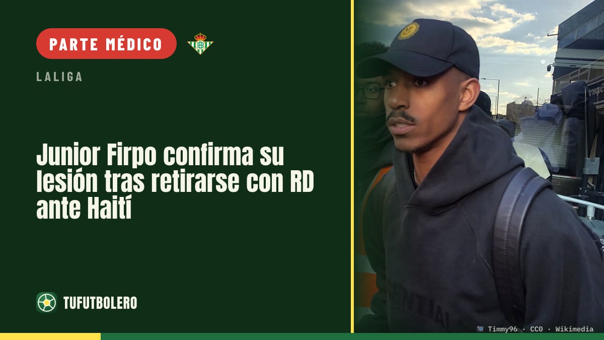 Junior Firpo confirma su lesión tras retirarse con RD ante Haití