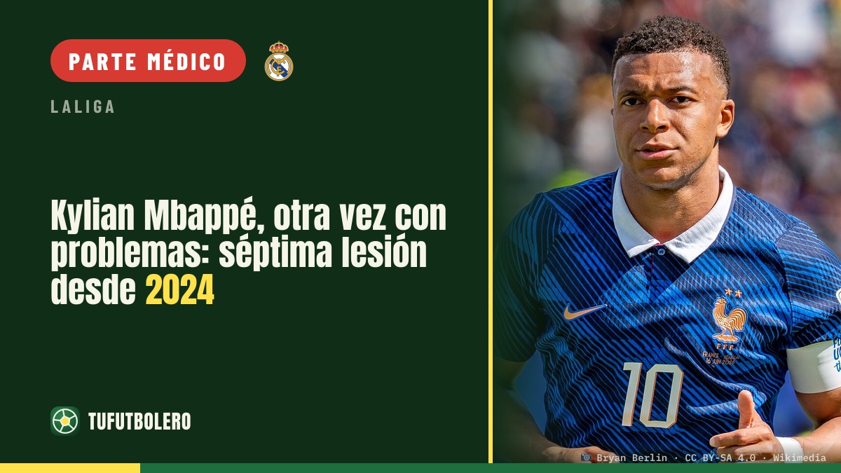 Kylian Mbappé, otra vez con problemas: séptima lesión desde 2024