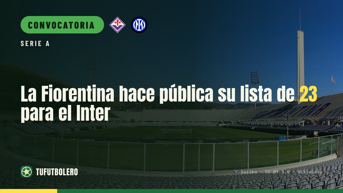 La Fiorentina hace pública su lista de 23 para el Inter