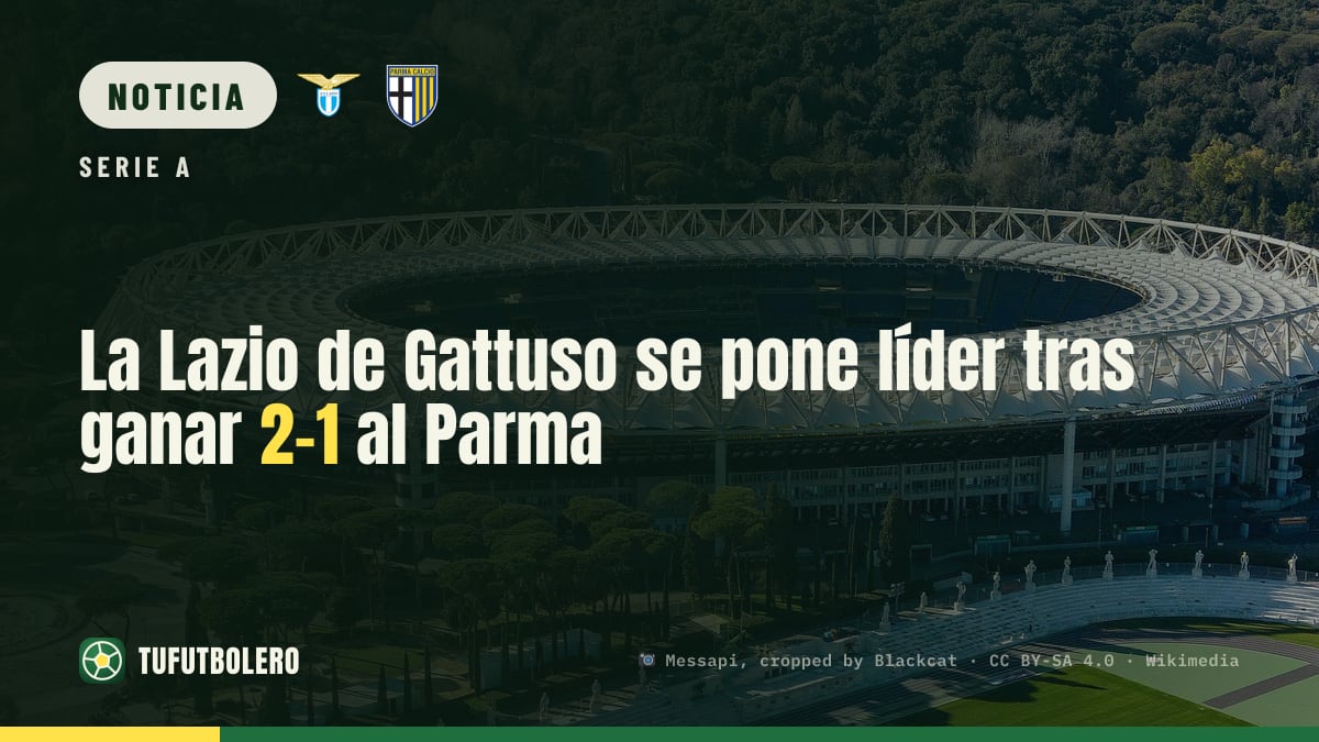 La Lazio de Gattuso se pone líder tras ganar 2-1 al Parma