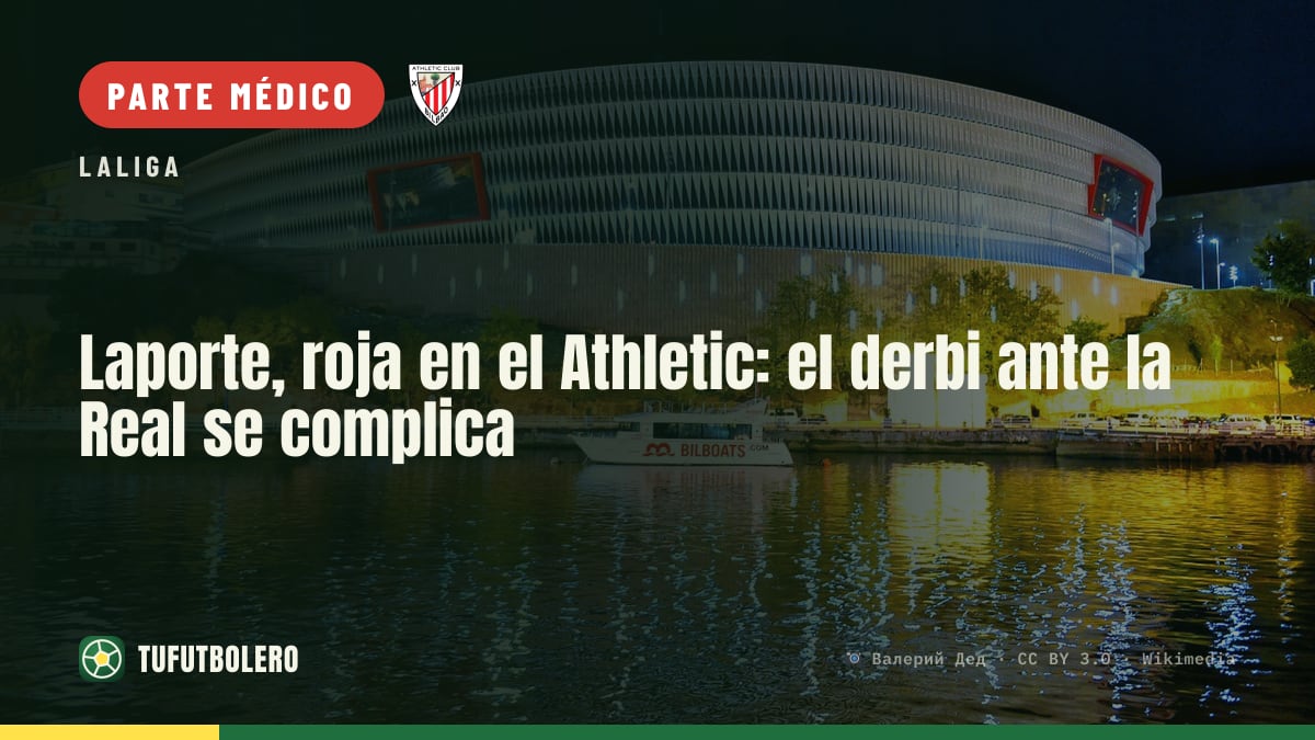 Laporte, roja en el Athletic: el derbi ante la Real se complica