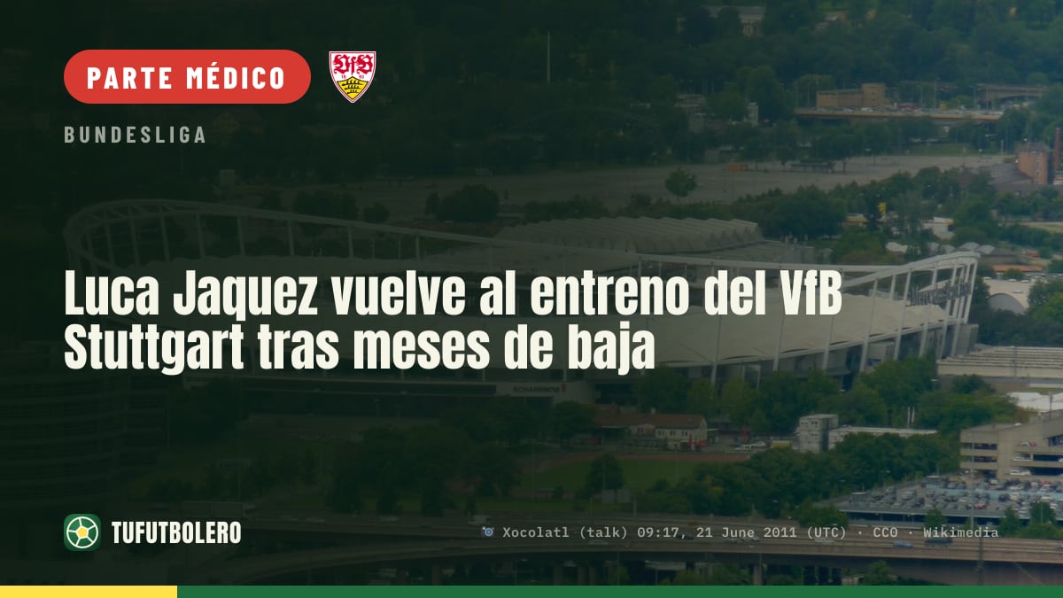 Luca Jaquez vuelve al entreno del VfB Stuttgart tras meses de baja