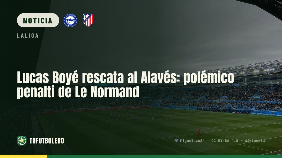 Lucas Boyé rescata al Alavés: polémico penalti de Le Normand