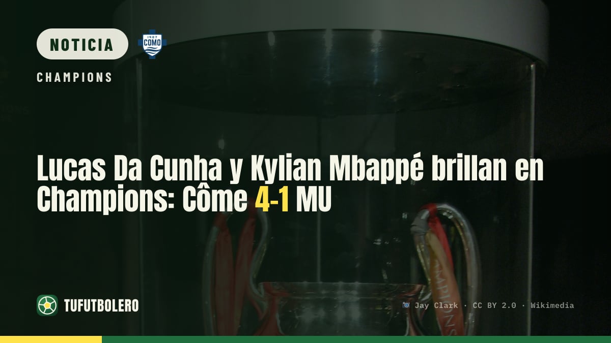 Lucas Da Cunha y Kylian Mbappé brillan en Champions: Côme 4-1 MU