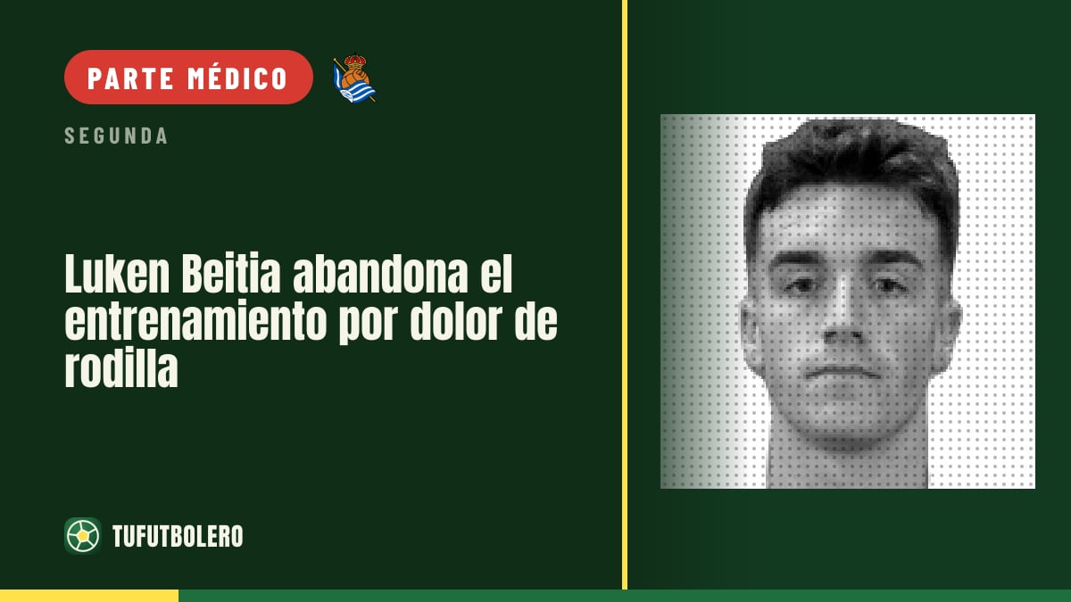 Luken Beitia abandona el entrenamiento por dolor de rodilla