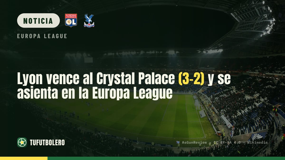 Lyon vence al Crystal Palace (3-2) y se asienta en la Europa League