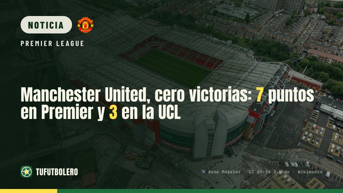 Manchester United, cero victorias: 7 puntos en Premier y 3 en la UCL