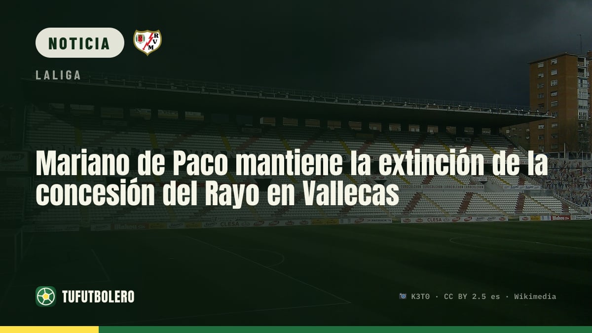 Mariano de Paco mantiene la extinción de la concesión del Rayo en Vallecas