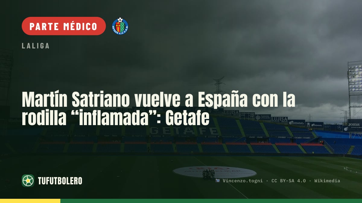 Martín Satriano vuelve a España con la rodilla “inflamada”: Getafe