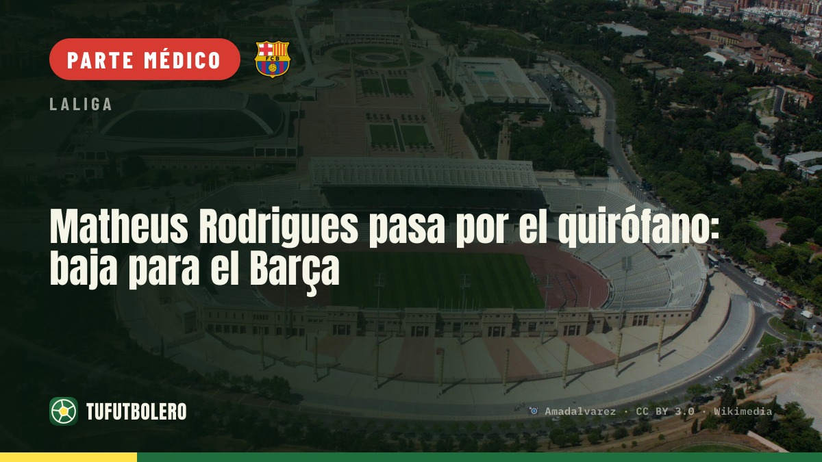 Matheus Rodrigues pasa por el quirófano: baja para el Barça