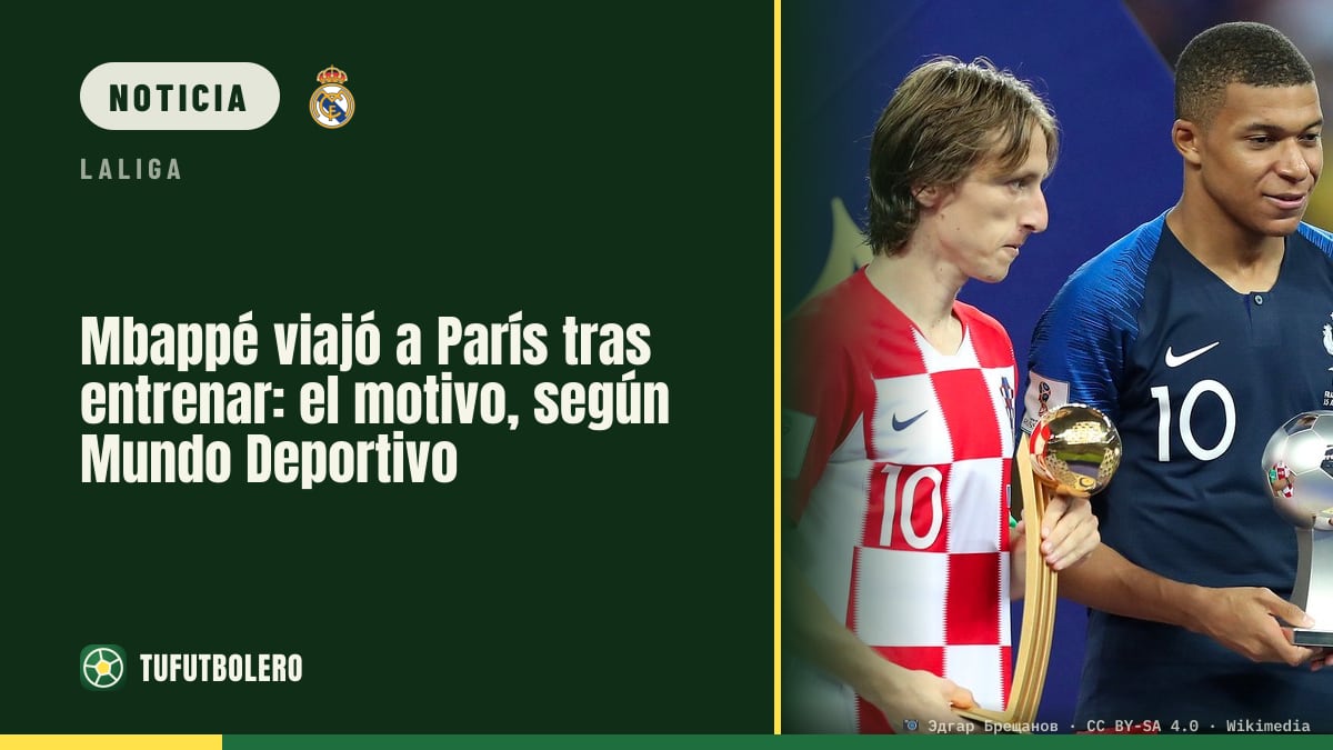 Mbappé viajó a París tras entrenar: el motivo, según Mundo Deportivo